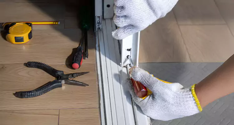 Backyard Sliding Door Track Repair in West Melbourne, FL